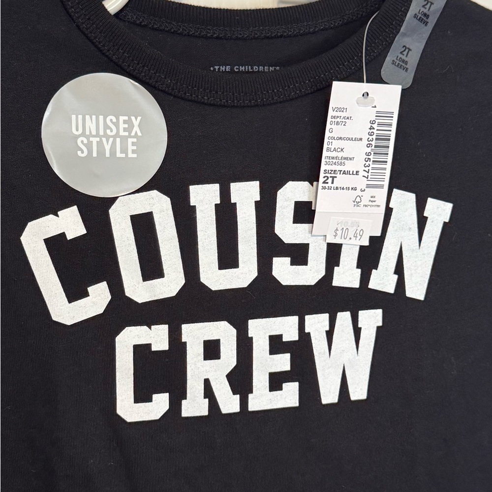 The Children's Place Black Cousin Crew Long Sleeve Tee - Picture 4 of 7